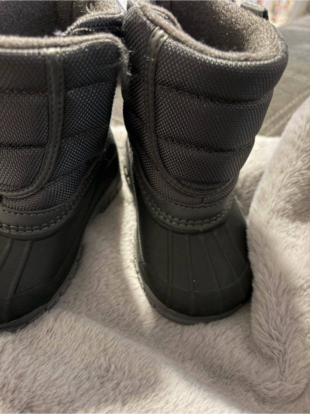 Kids Black Winter Snow Boots - Durable Waterproof Comfort